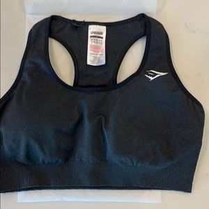 Gymshark Vital Seamless Bra - Black Marl - Size L